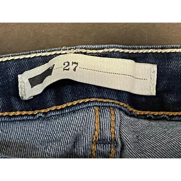 Levi's jeans womens 27 low rise skinny stretch 25 x 30 denim blue - Picture 10 of 12